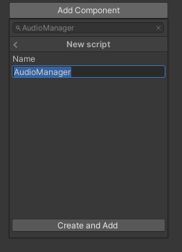 Adding a new behaviour with AudioManager as the name